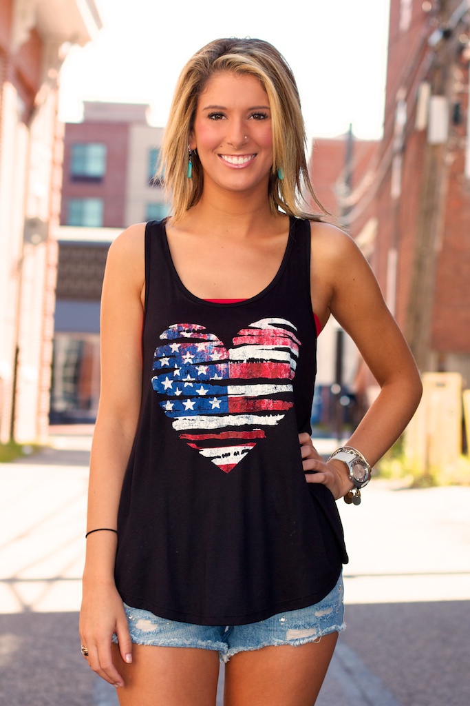 HL Racerback American Heart Tank Top