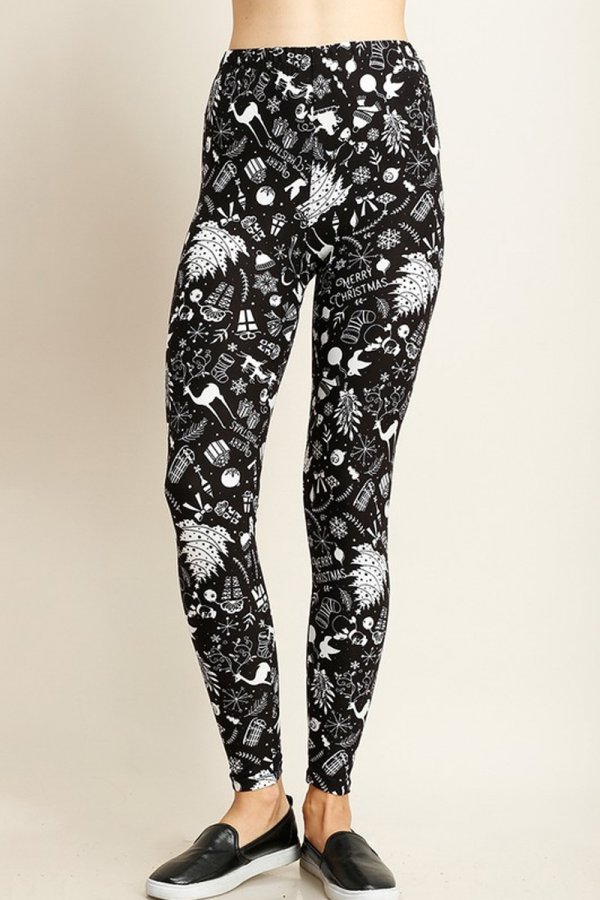 Winter themed outlet leggings