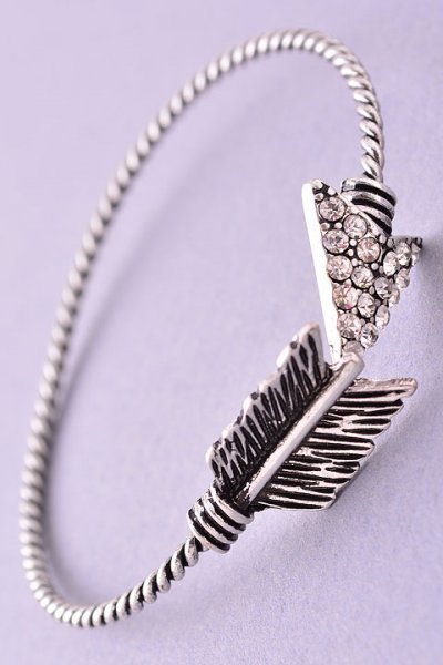 Rhinestone Arrow Necklace by Selene