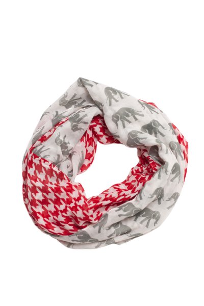 Houndstooth Elephant Infinity Scarf by Life Is Beautiful