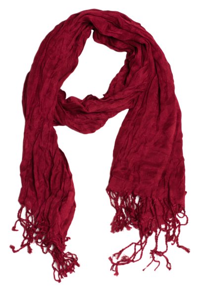 Burgundy Crinkle Scarf by Do Everything in Love