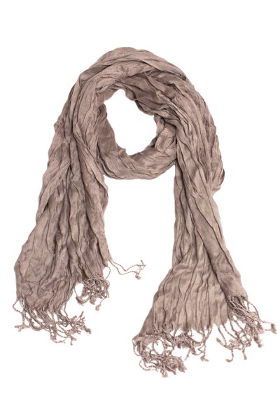 Taupe Crinkle Scarf by Do Everything In Love