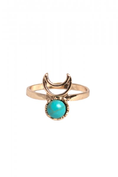 Turquoise Moon Ring