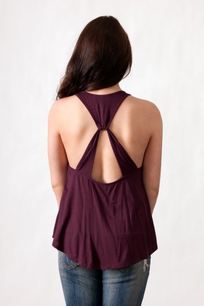 Back Knot Tank Top by Bear Dance