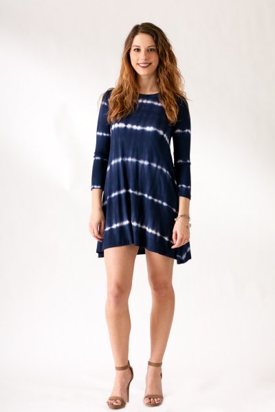 Striped Tie-Dye Dress by Cherish