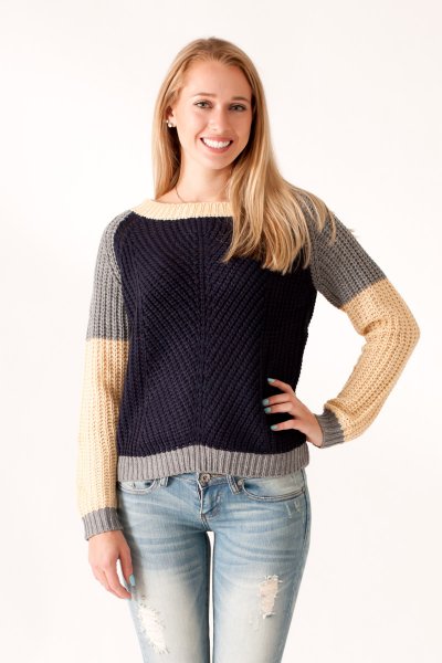 Color Block Sweater by She and Sky