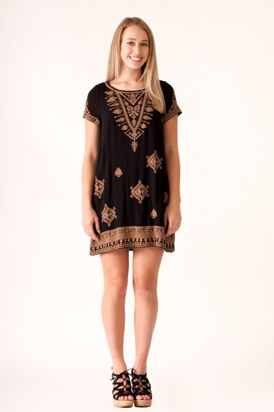 Aztec Print Boho Dress by HyFVE