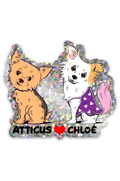 Atticus Loves Chloé Glitter Sticker