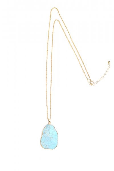 Turquoise Stone Pendant Necklace