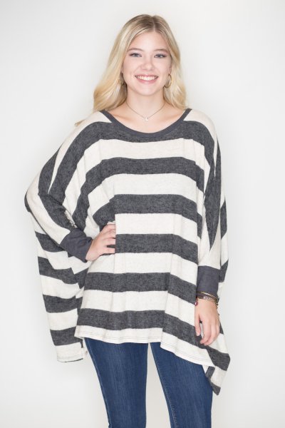 Boxy Striped Top by Cherish