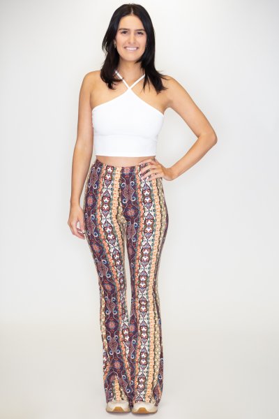 Boho Print Flared Pants by Bear Dance