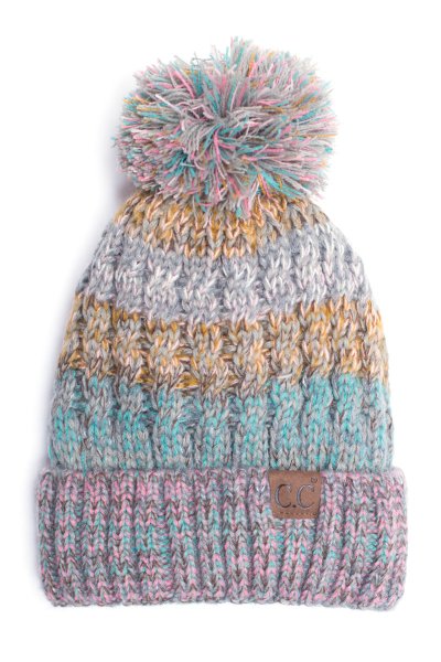 Fleece Lined Pom Beanie by C.C.