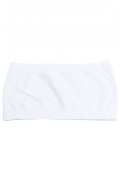 White Seamless Bandeau by Zenana