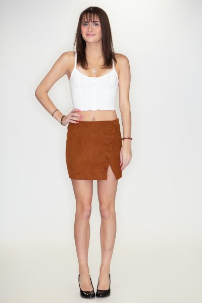 Side Button Skirt by HYFVE