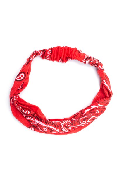 Red Paisley Headband by Ellas