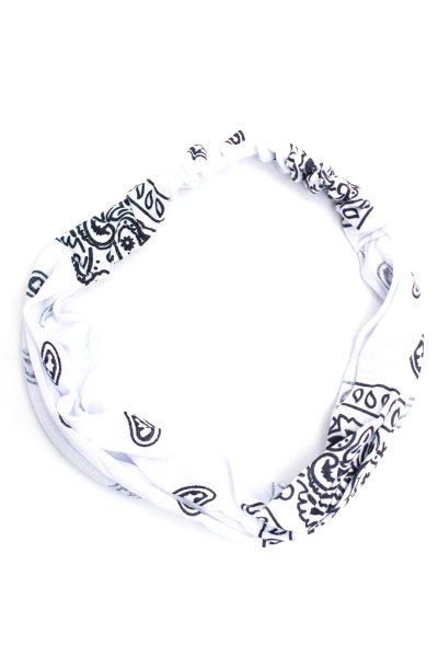 White Paisley Headband by Ellas