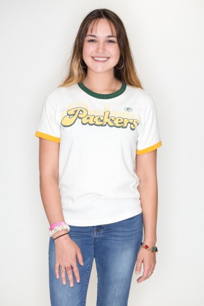 Green Bay Packers Retro Ringer Tee by Junk Food