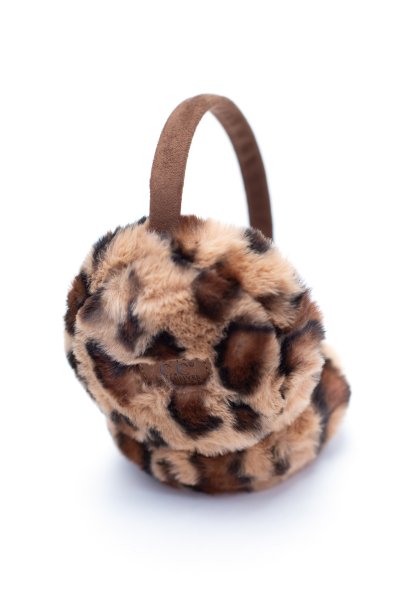 Latte Leopard Print Earmuffs by C.C.