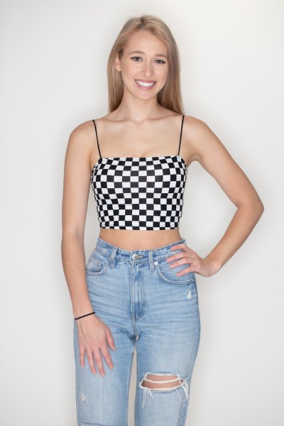 Checkered Crop Top by Bear Dance