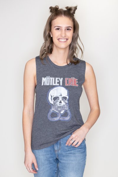 Motley Crue Skull And Handcuffs Tank by American Classics