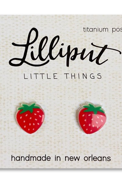 Strawberry Earrings by Lilliput Little Things