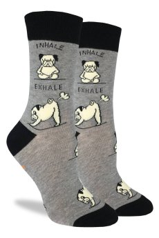 Yoga Pug Socks by Good Luck Sock