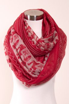 Elephant Print Infinity Scarf by Do Everything in Love