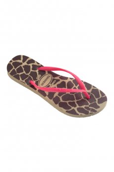 Havaianas Slim Fluorescent Animal Giraffe Sandals