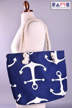 Nautical Anchor Tote Bag