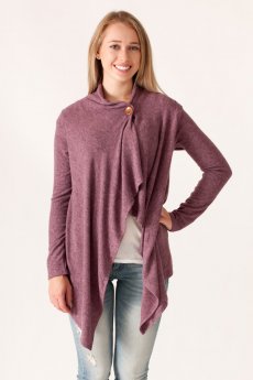 One Button Wrap Cardigan by Cherish