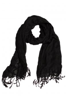 Black Crinkle Scarf by Do Everything In Love