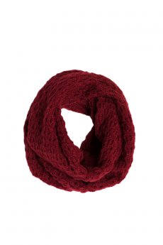 Burgundy Knit Infinity Scarf