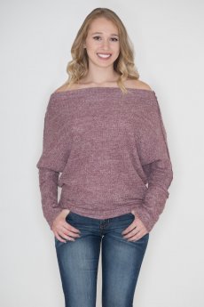 Off Shoulder Reverse Stitch Top by Cherish