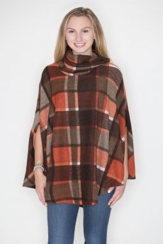 Plaid Poncho by Cherish