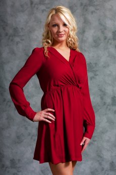 Long Sleeve Wrap Dress by Love Riche