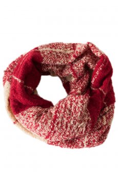 Plaid Knit Infinity Scarf by Love of Fashion