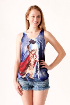 Thor Cat Tank Top by Bear Dance