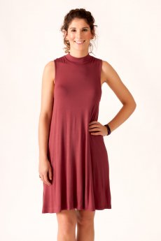 Mock Neck Swing Dress by Cherish