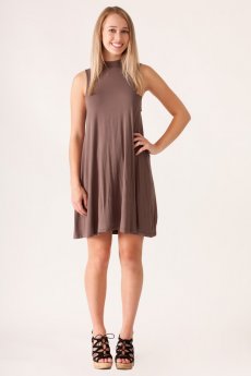 Mock Neck Swing Dress by Cherish