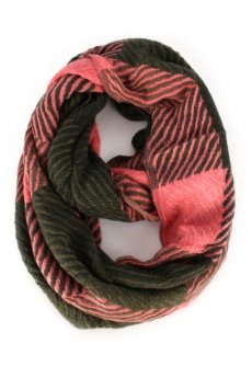 Zig Zag Checkered Infinity Scarf by Girly