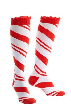 Candy Cane Knee High Socks by Sock It To Me