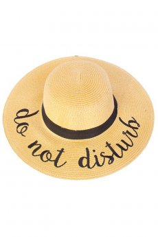 Do Not Disturb Straw Hat by C.C.