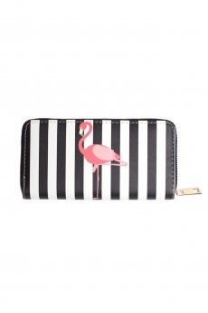 Striped Flamingo Wallet