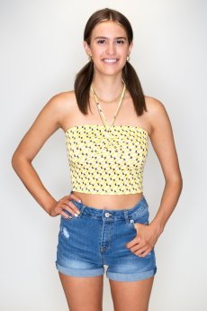 Ruched Halter Top by Bear Dance