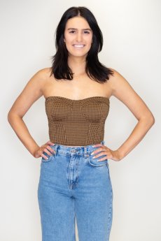 Houndstooth Corset Top by Bear Dance