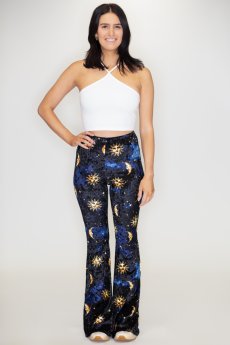 Sun And Moon Velvet Pants by Bear Dance