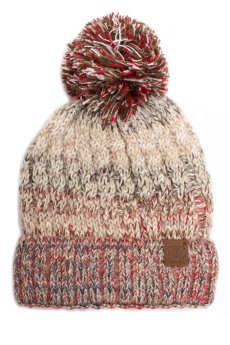 C.C. Beige Cuffed Lined Beanie