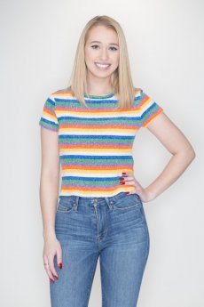 Rainbow Stripe Knit Top by She and Sky