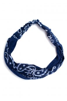 Navy Paisley Headband by Ellas