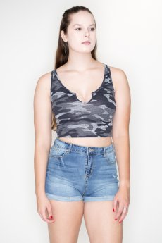 Camouflage Crop Top by Bear Dance